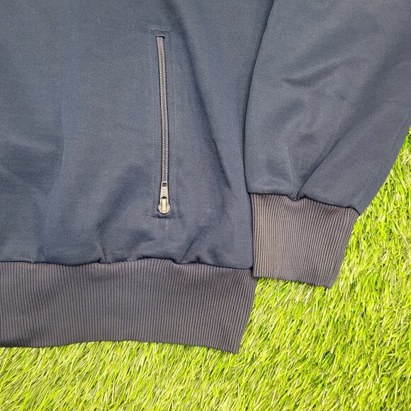 Vintage 90s ADIDAS Trefoil Track Jacket XL 24x25 Cropped Blue - Picture 13 of 14